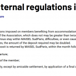 The internal regulations in detail